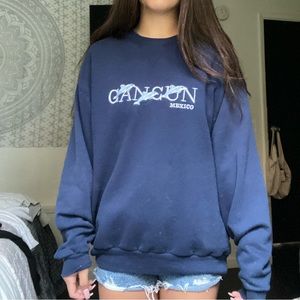 navy blue cancun crewneck